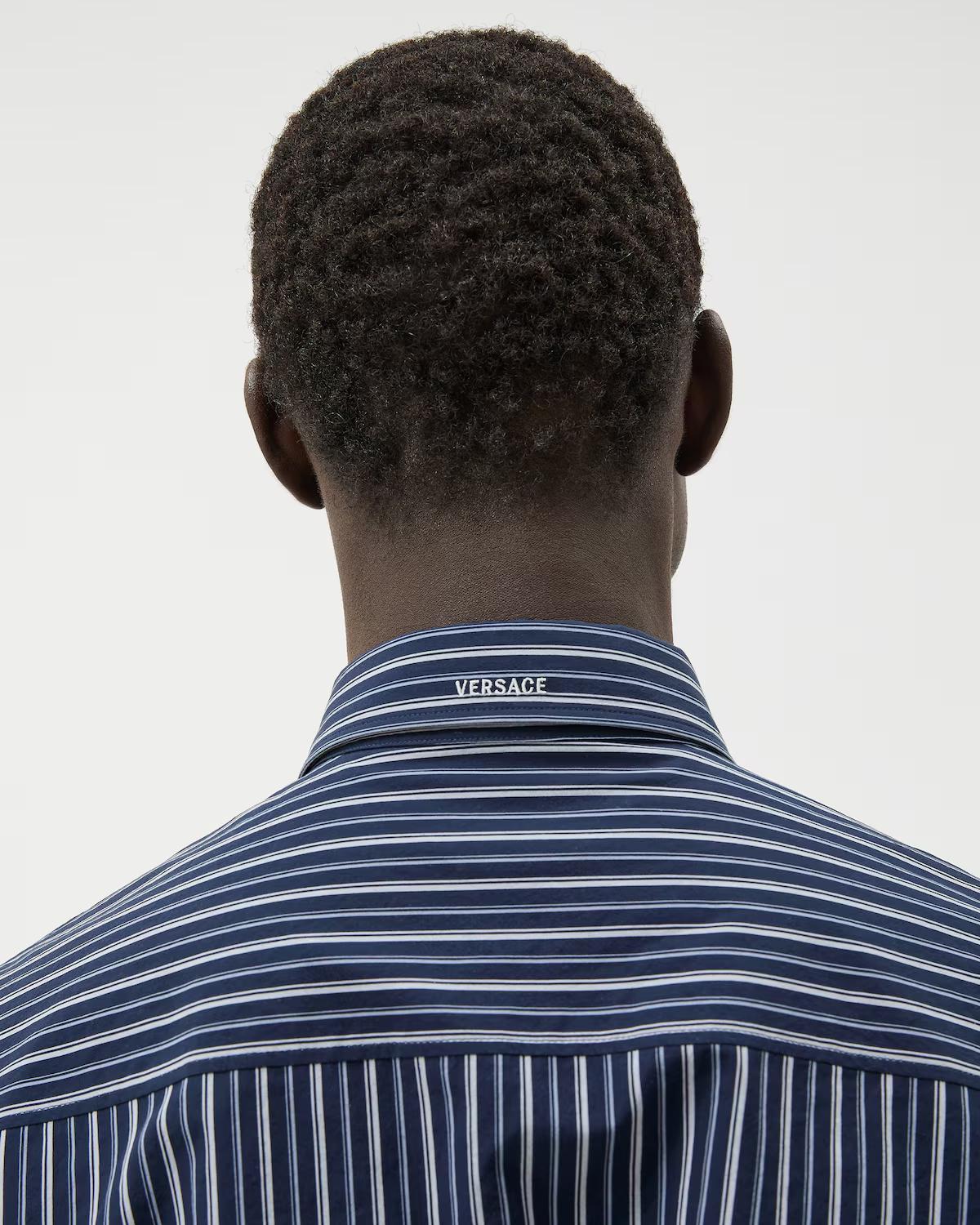 Striped Cotton-Poplin Loose Shirt - Image 5