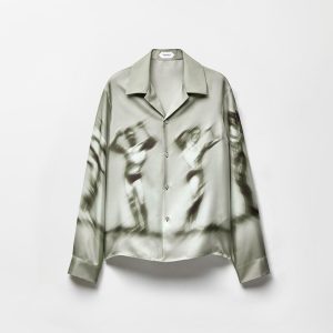 Printed Silk Twill Slim Shirt