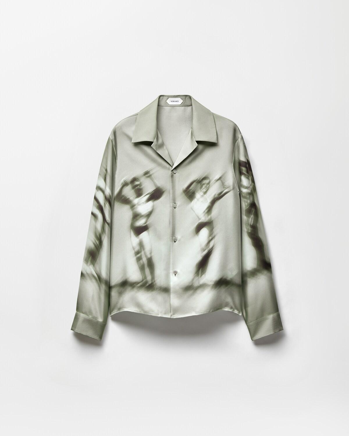 Printed Silk Twill Slim Shirt