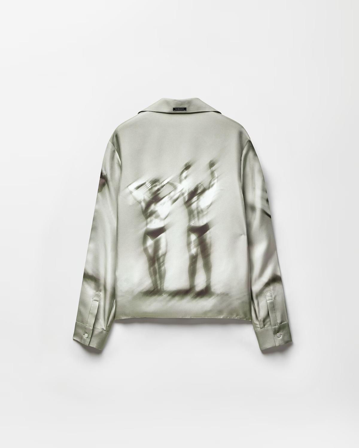 Printed Silk Twill Slim Shirt - Image 3