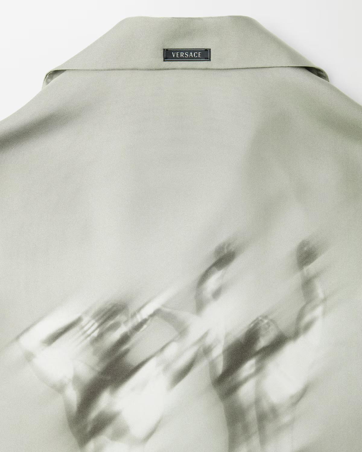 Printed Silk Twill Slim Shirt - Image 4