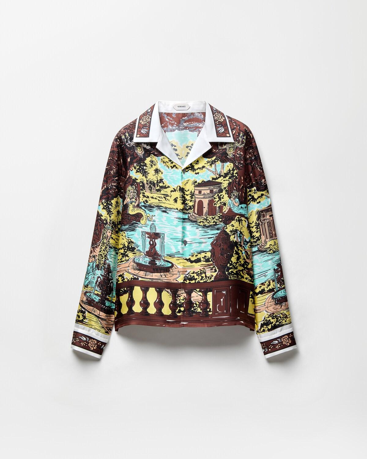 Printed Silk Twill Slim Shirt