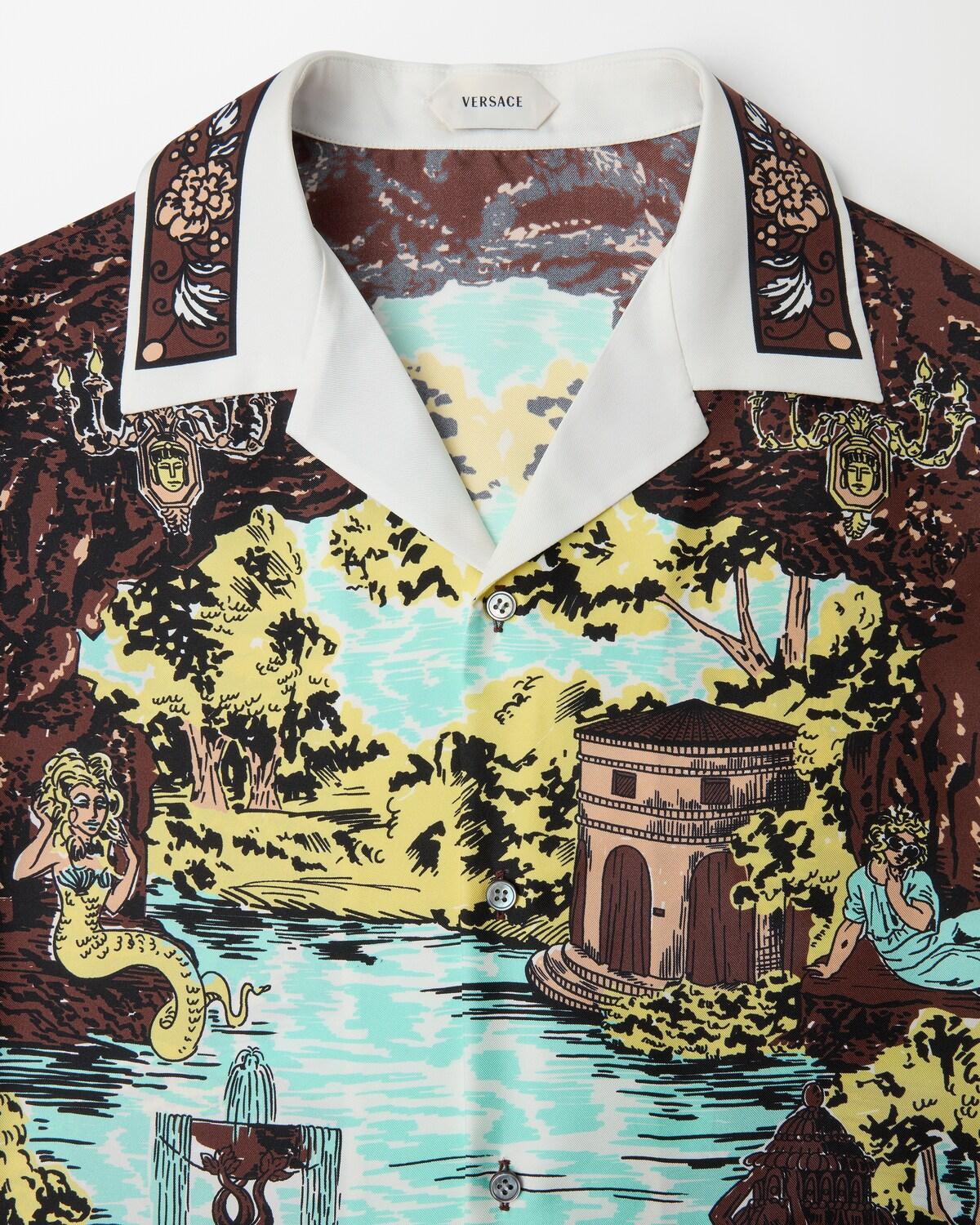 Printed Silk Twill Slim Shirt - Image 2