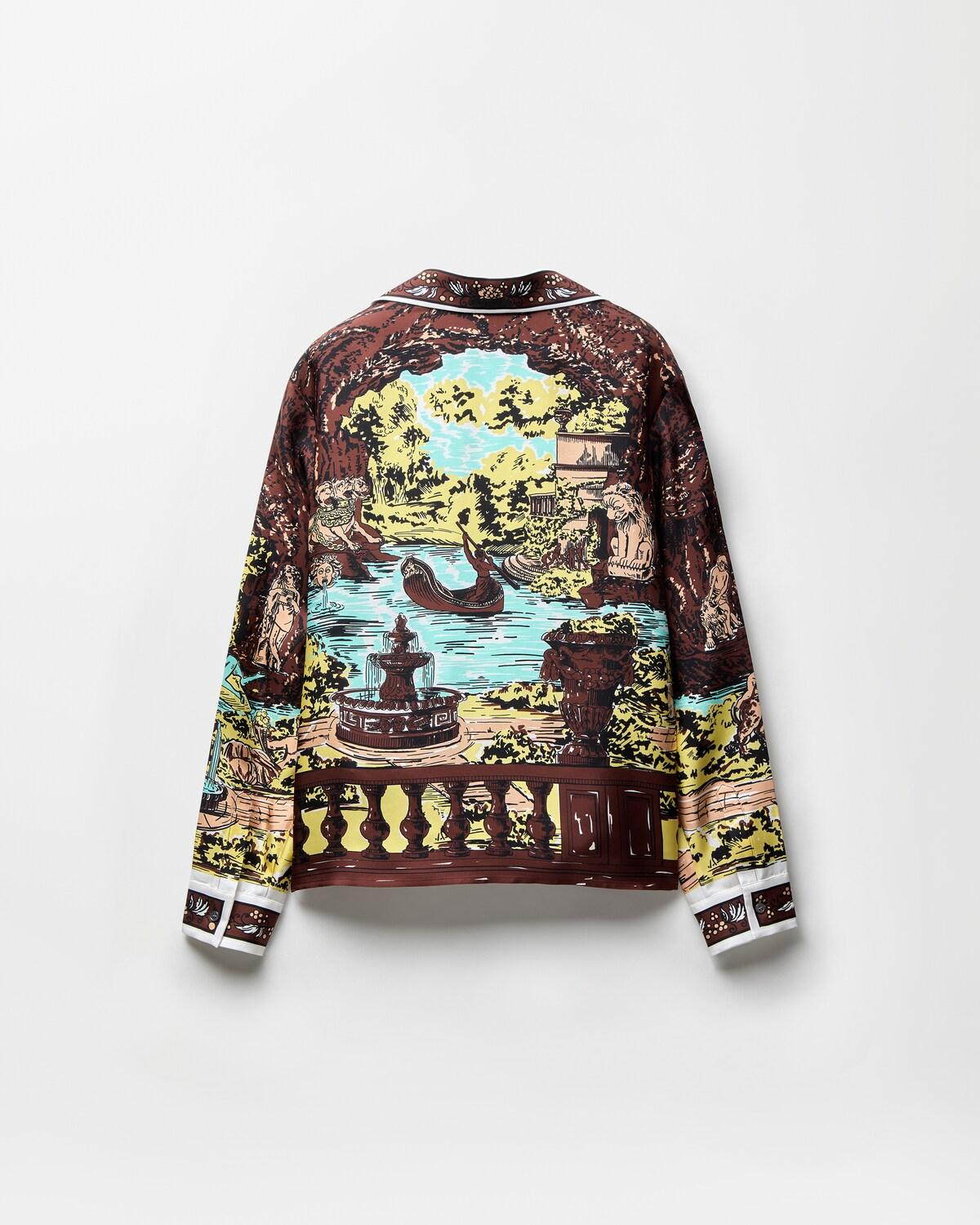 Printed Silk Twill Slim Shirt - Image 3