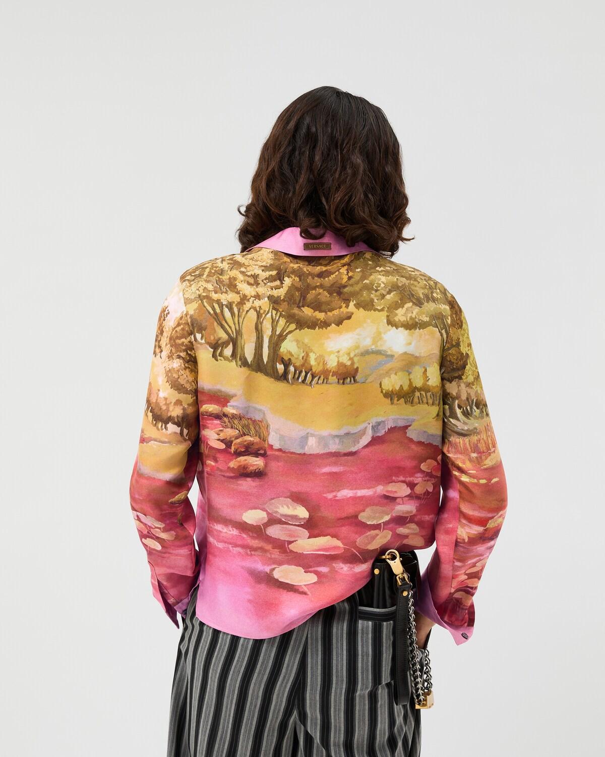 Printed Silk Twill Slim Shirt - Image 3