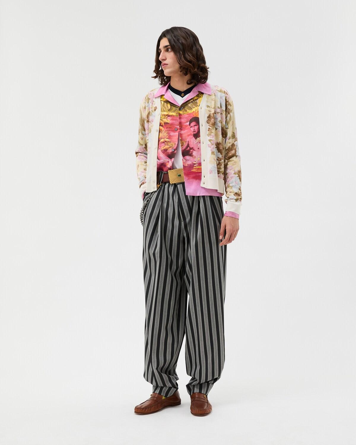 Printed Silk Twill Slim Shirt - Image 6