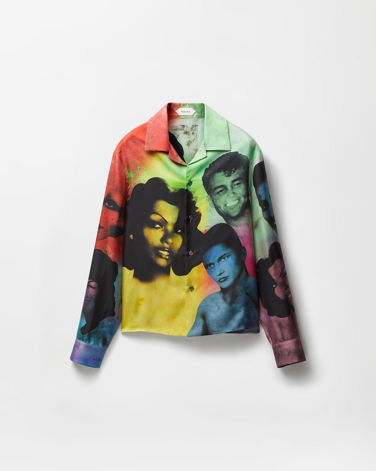 Printed Silk Twill Slim Shirt