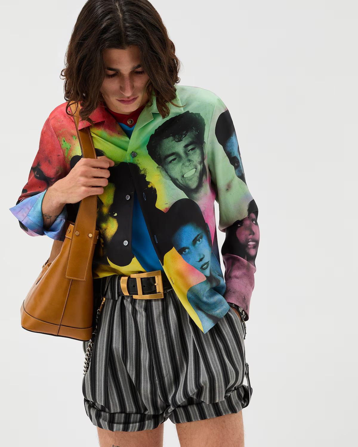 Printed Silk Twill Slim Shirt - Image 2