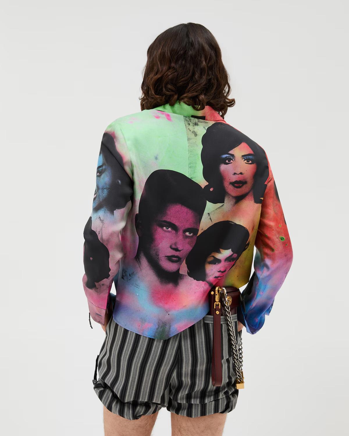 Printed Silk Twill Slim Shirt - Image 3