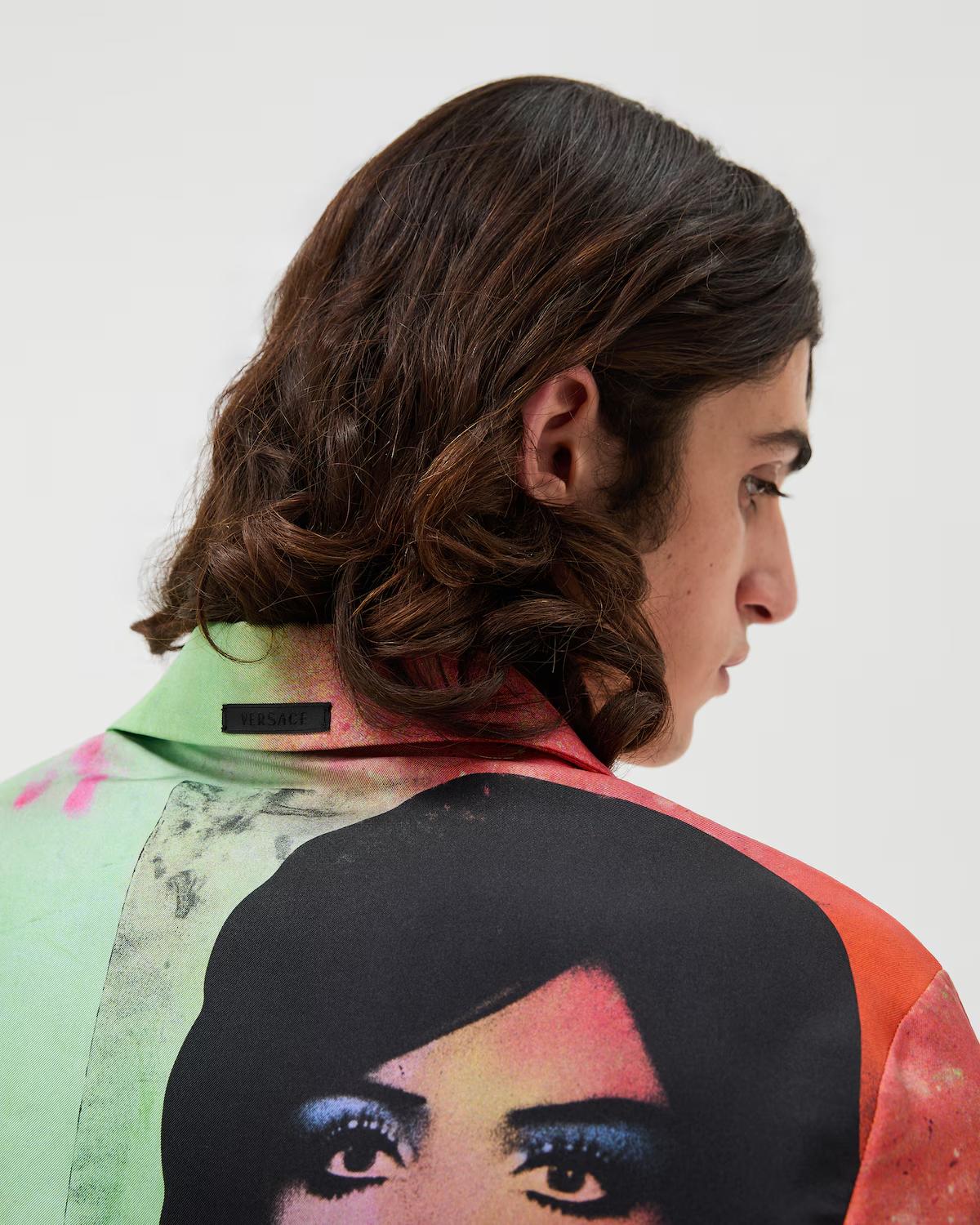 Printed Silk Twill Slim Shirt - Image 5