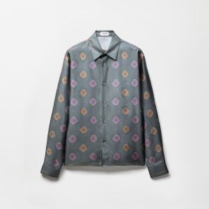 Printed Silk Twill Regular Shirt
