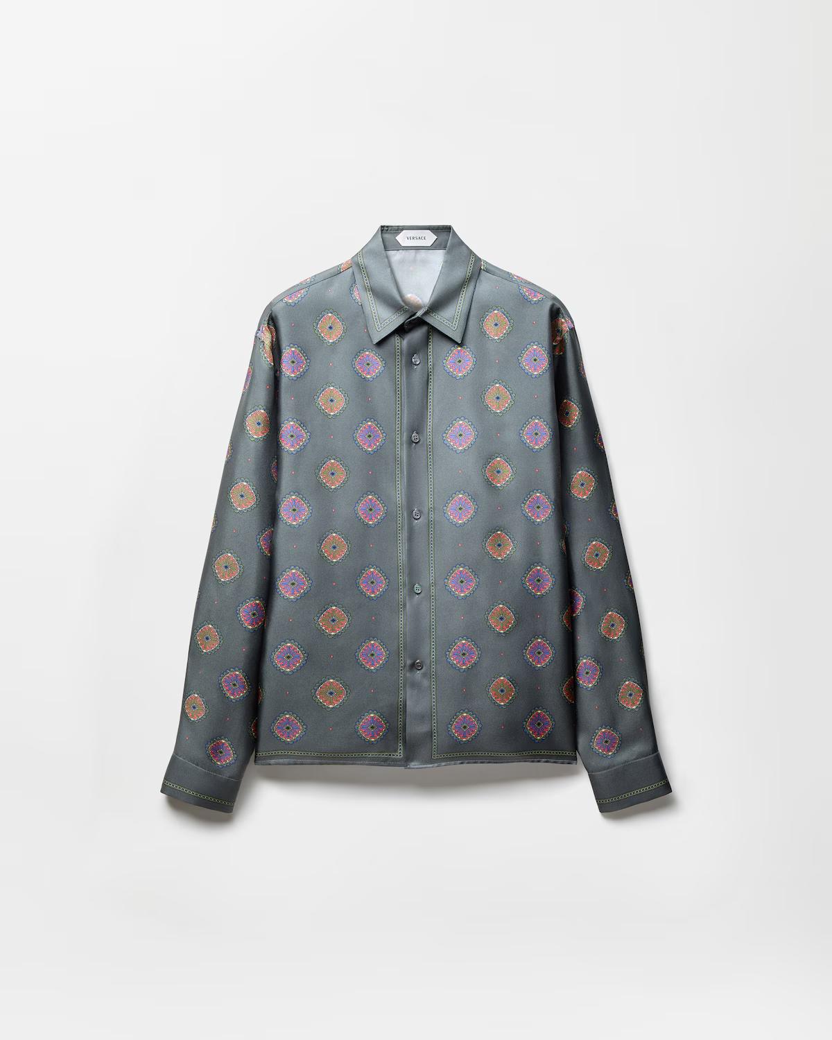 Printed Silk Twill Regular Shirt
