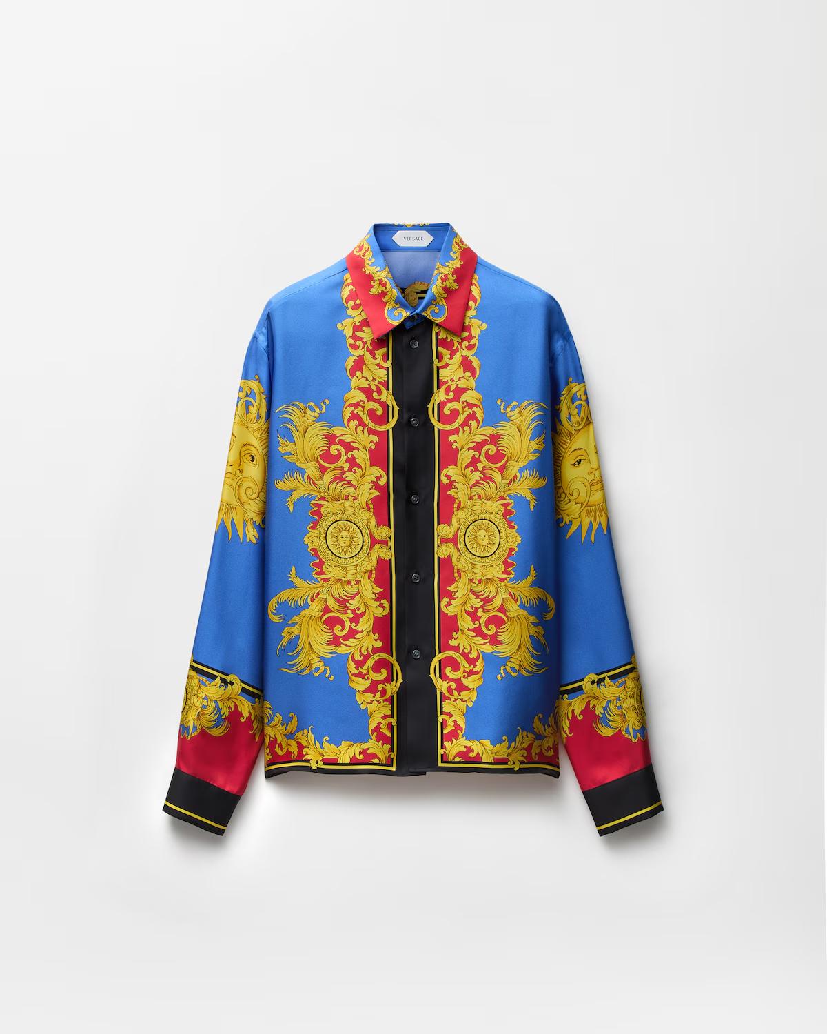 Printed Silk Twill Regular Shirt