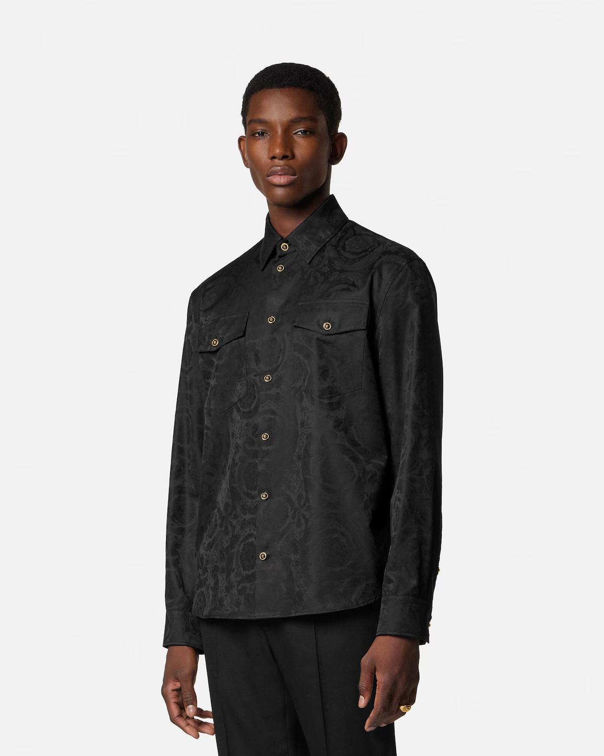 Jacquard Cotton-Poplin Shirt - Image 4