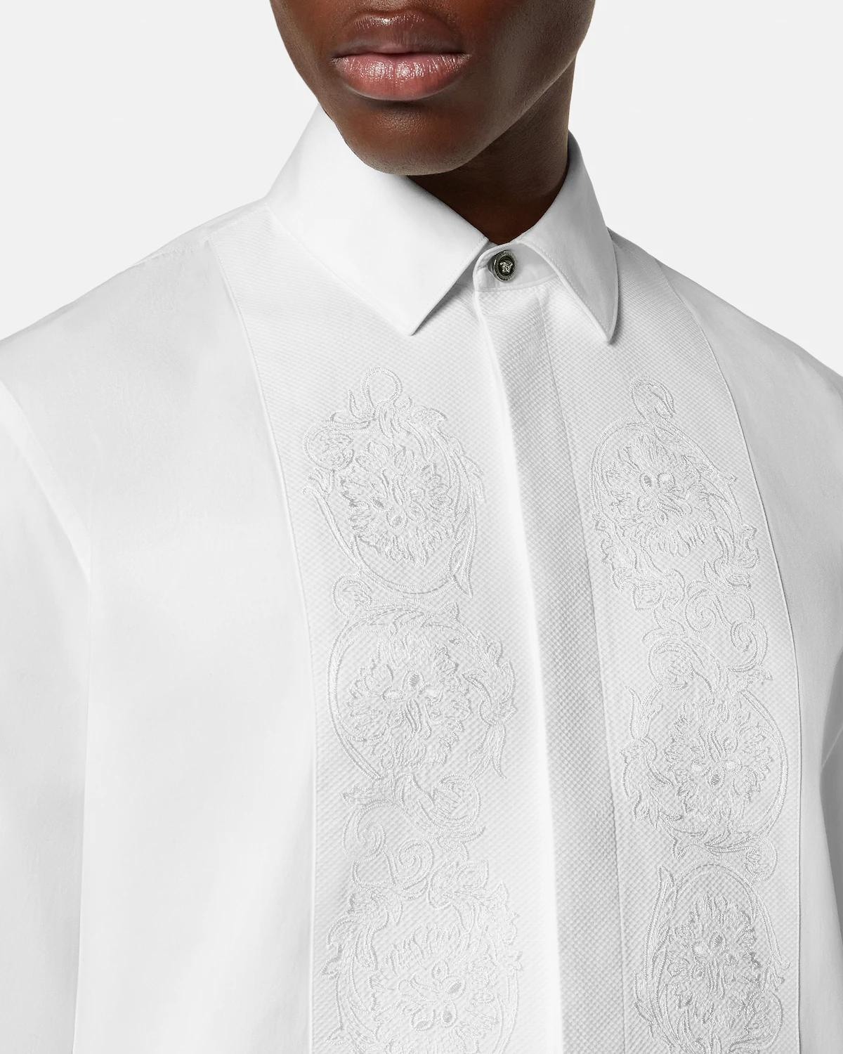 Embroidered Cotton-Poplin Evening Shirt - Image 3