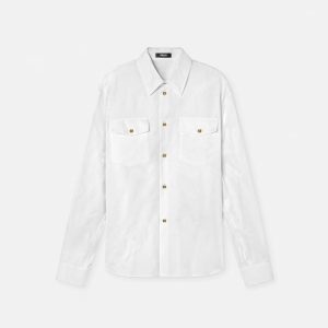 Jacquard Cotton-Poplin Shirt