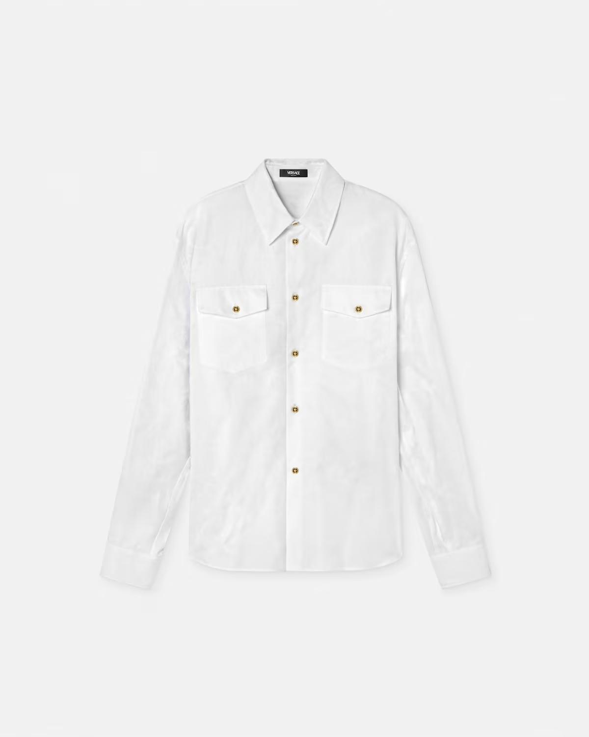 Jacquard Cotton-Poplin Shirt