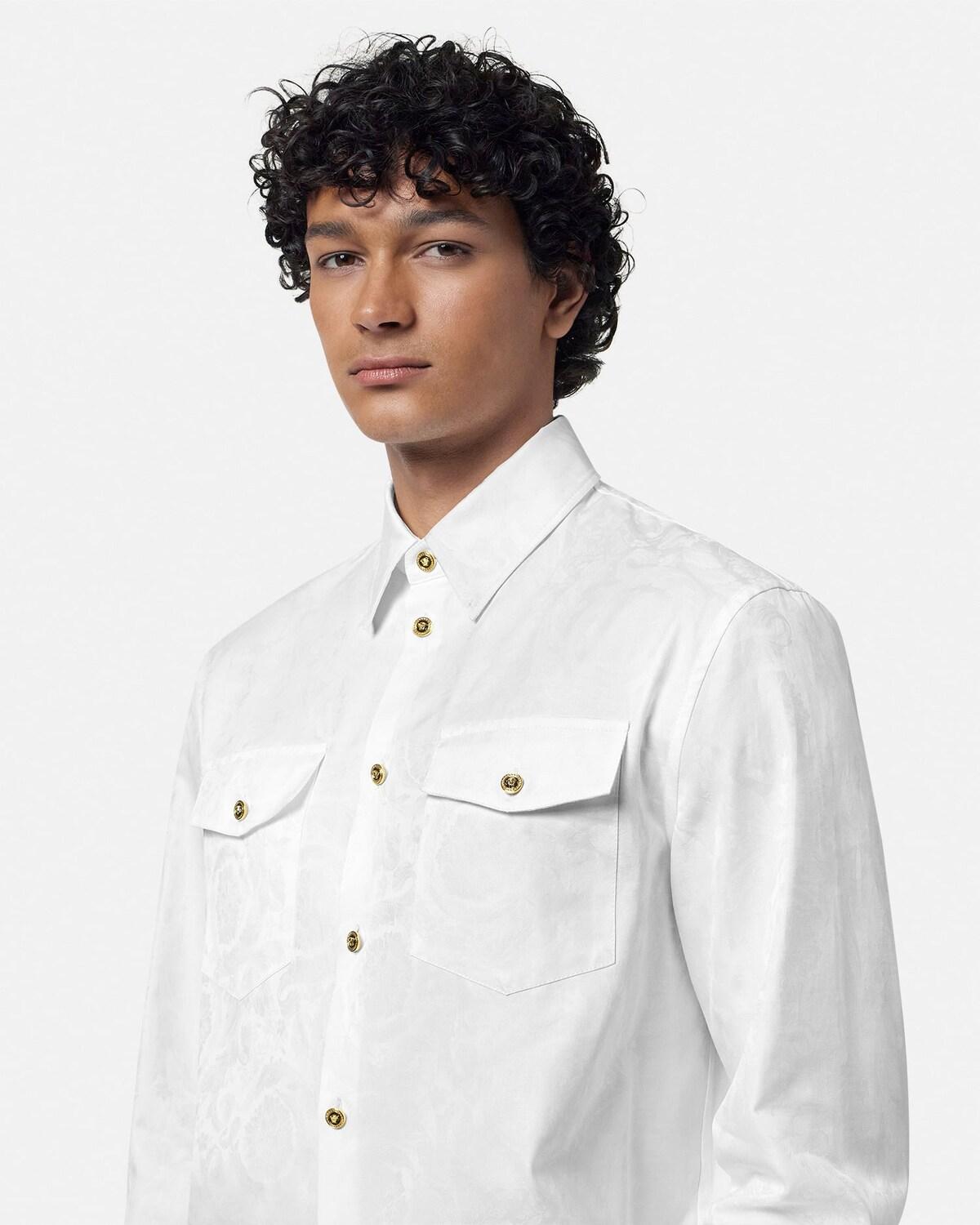 Jacquard Cotton-Poplin Shirt - Image 3