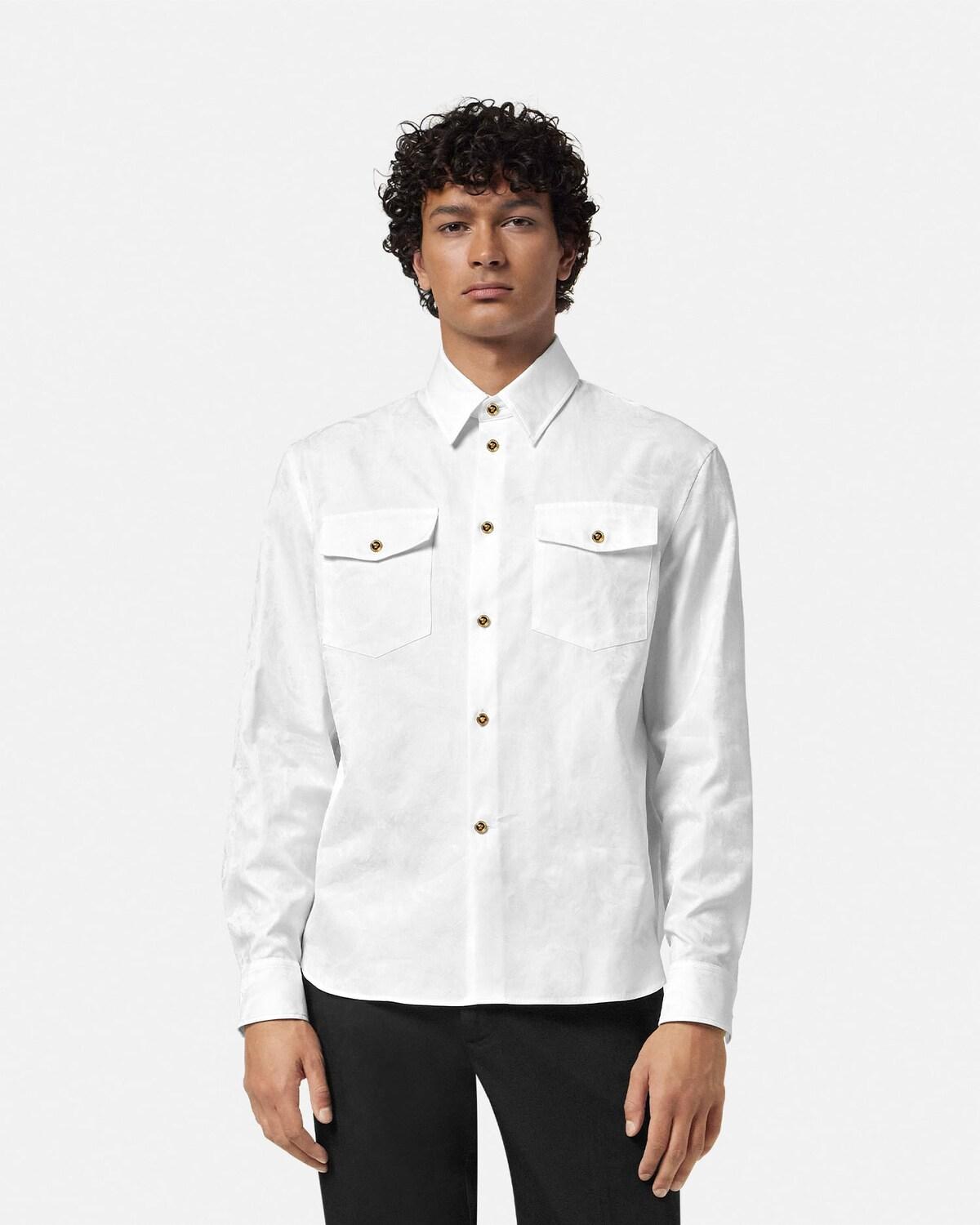 Jacquard Cotton-Poplin Shirt - Image 4