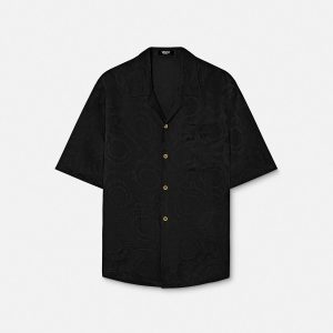 Jacquard Cotton-Poplin Shirt