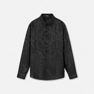 Jacquard Silk-Blend Regular Shirt