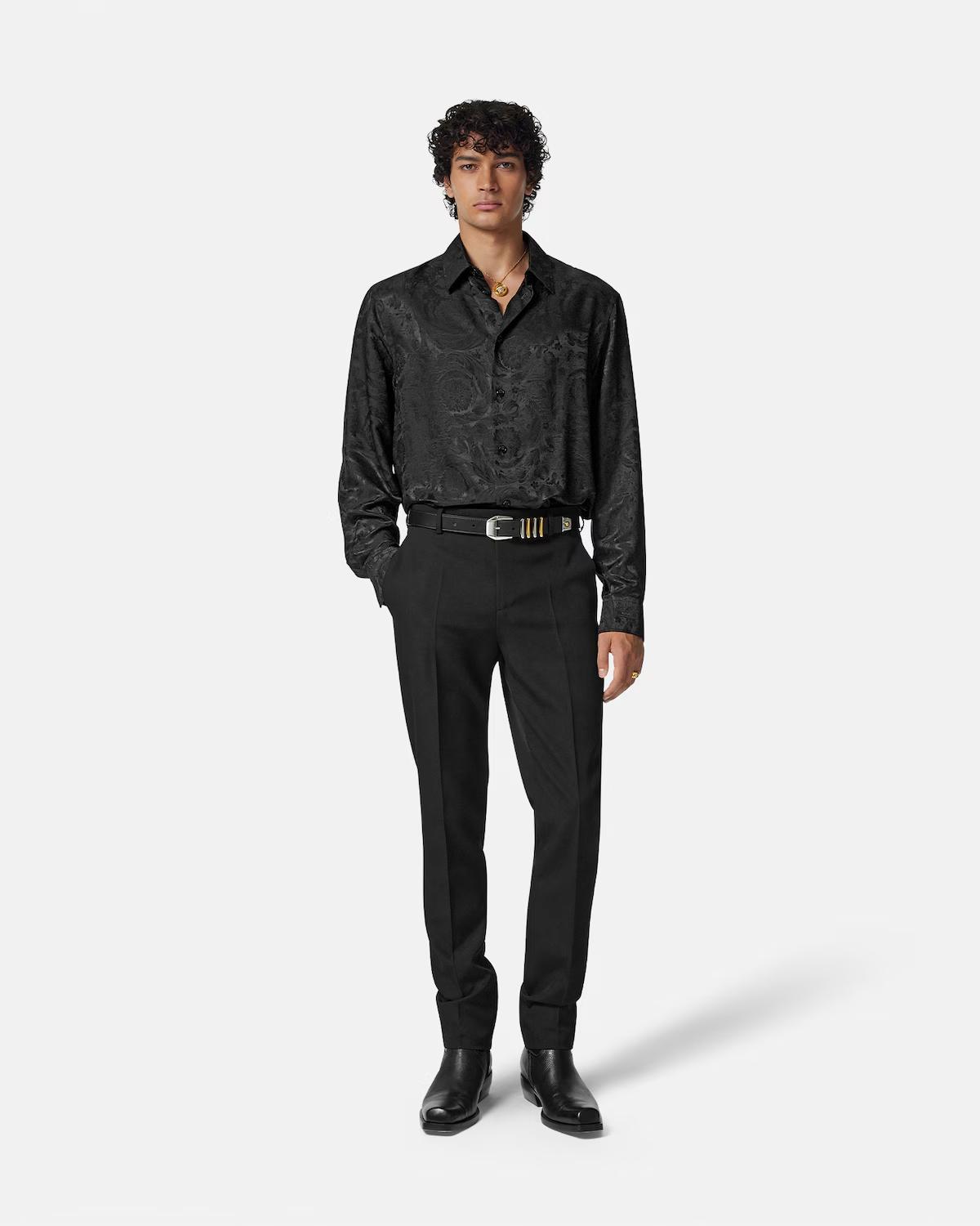 Jacquard Silk-Blend Regular Shirt - Image 2