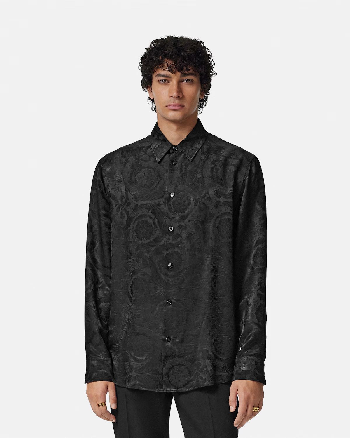 Jacquard Silk-Blend Regular Shirt - Image 4