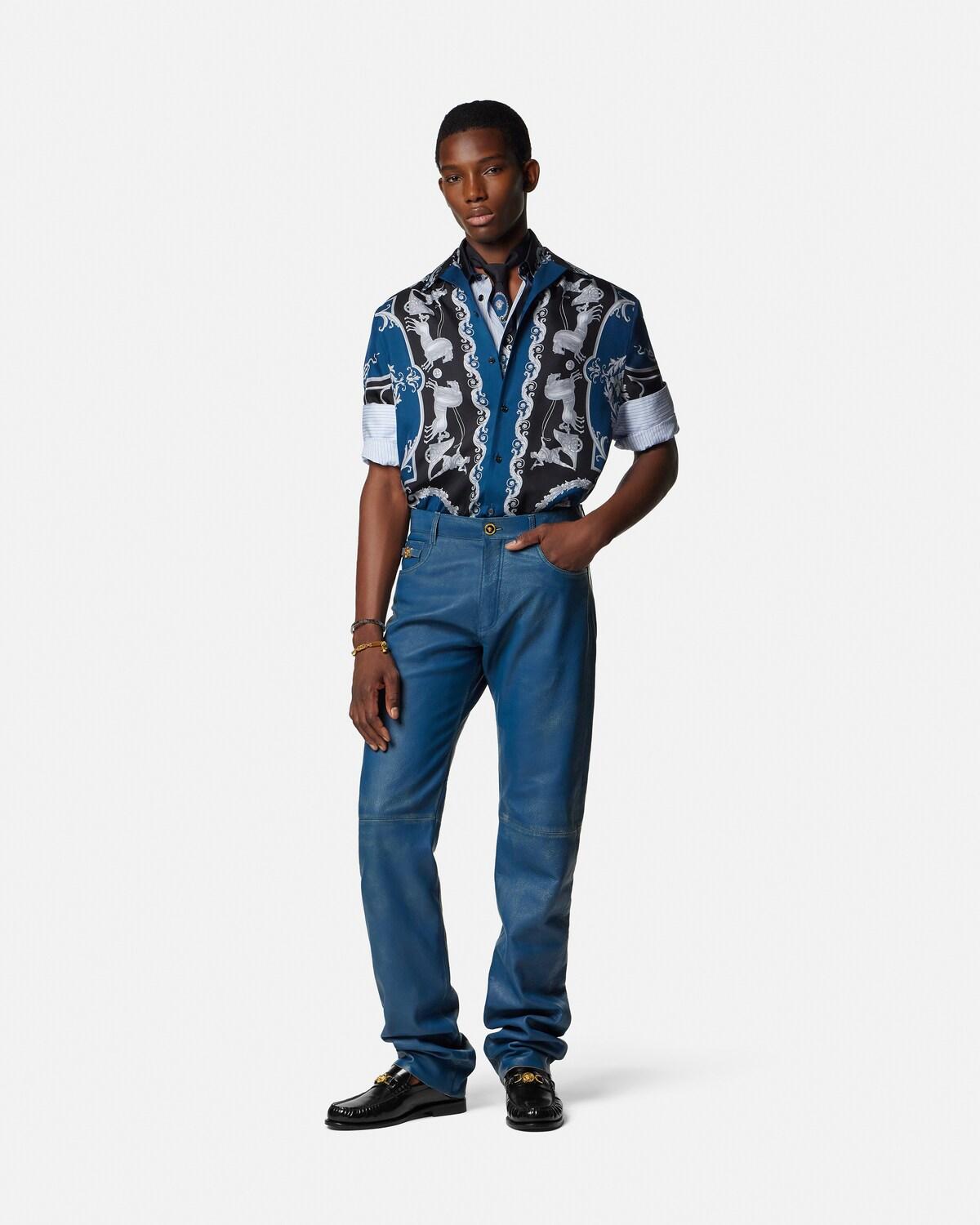 Printed Silk Twill Slim Shirt - Image 2