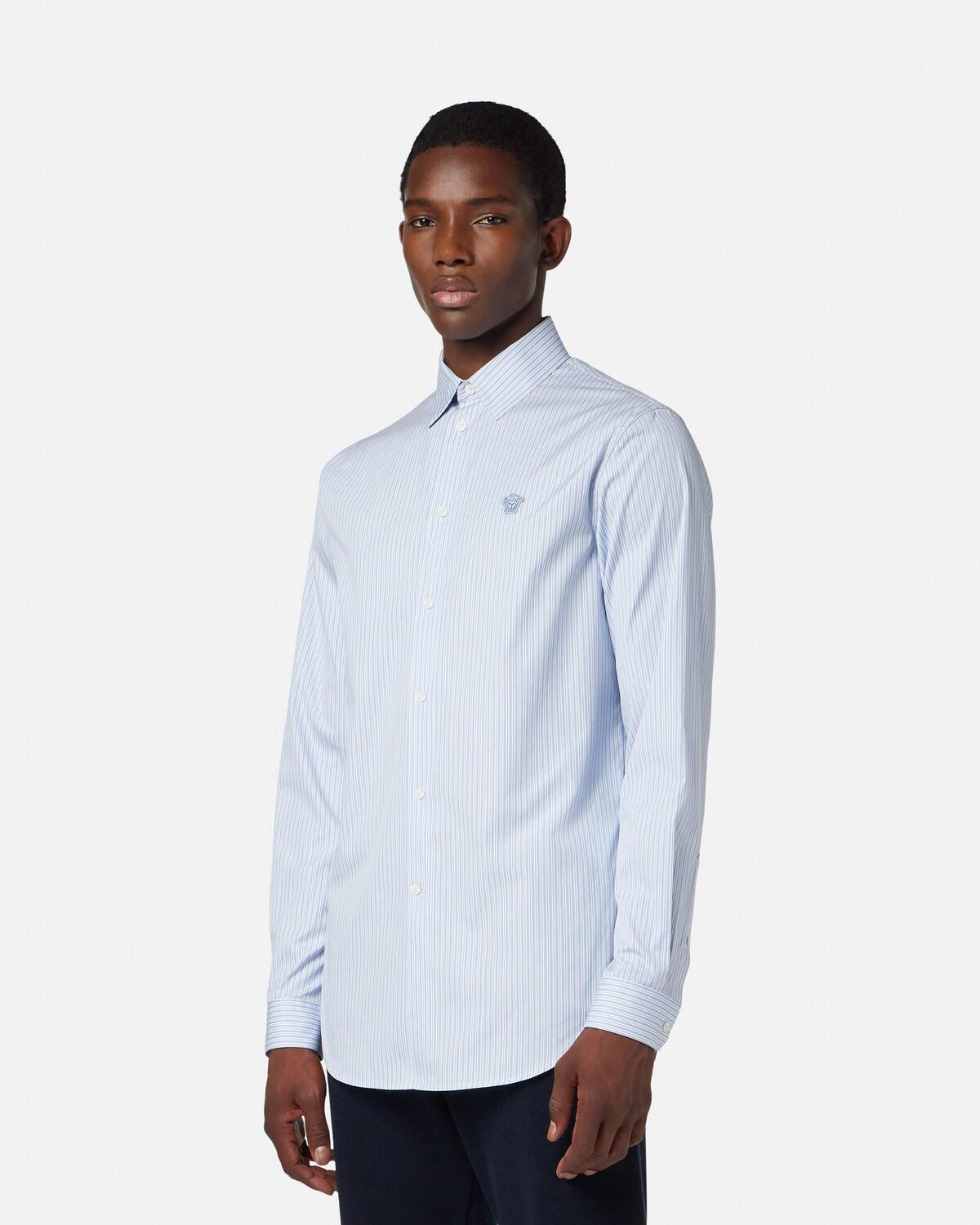 Striped Cotton-Poplin Slim Shirt - Image 4
