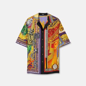 Printed Silk Twill Regular Shirt