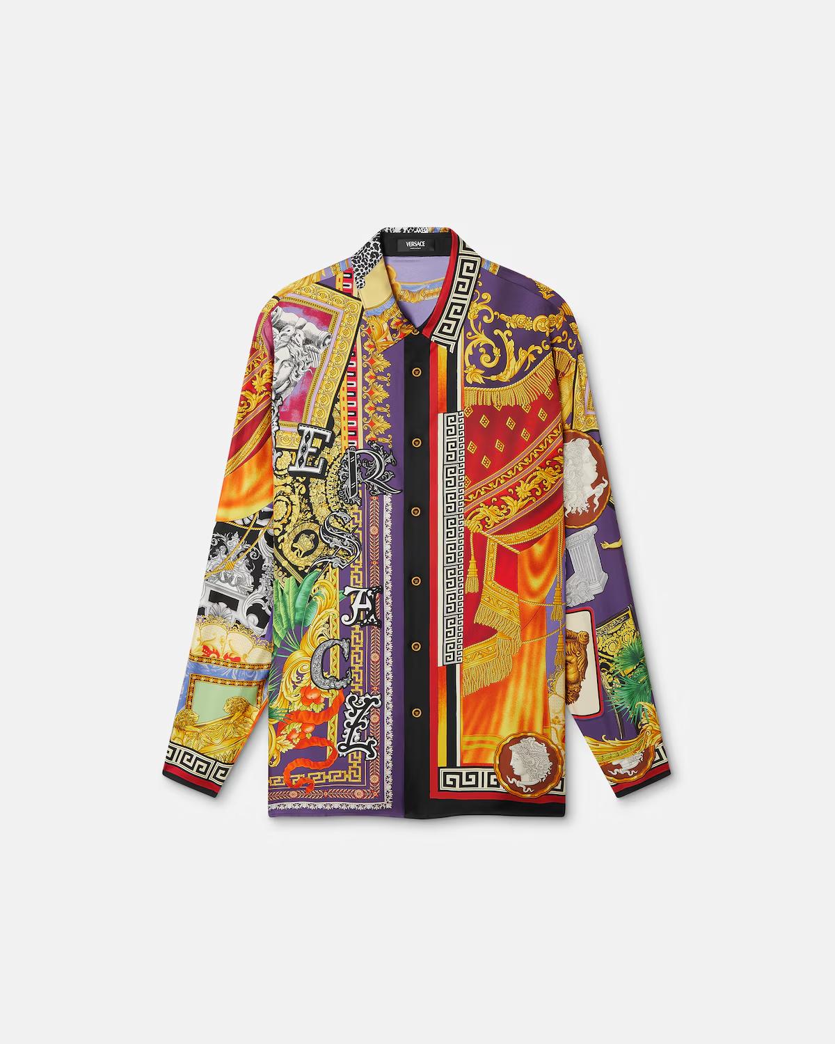 Printed Silk Twill Regular Shirt