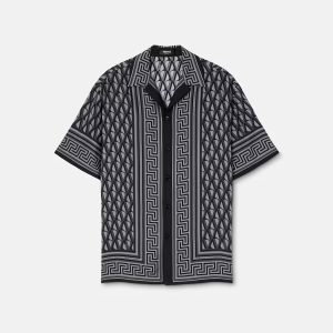 Printed Silk Twill Slim Shirt