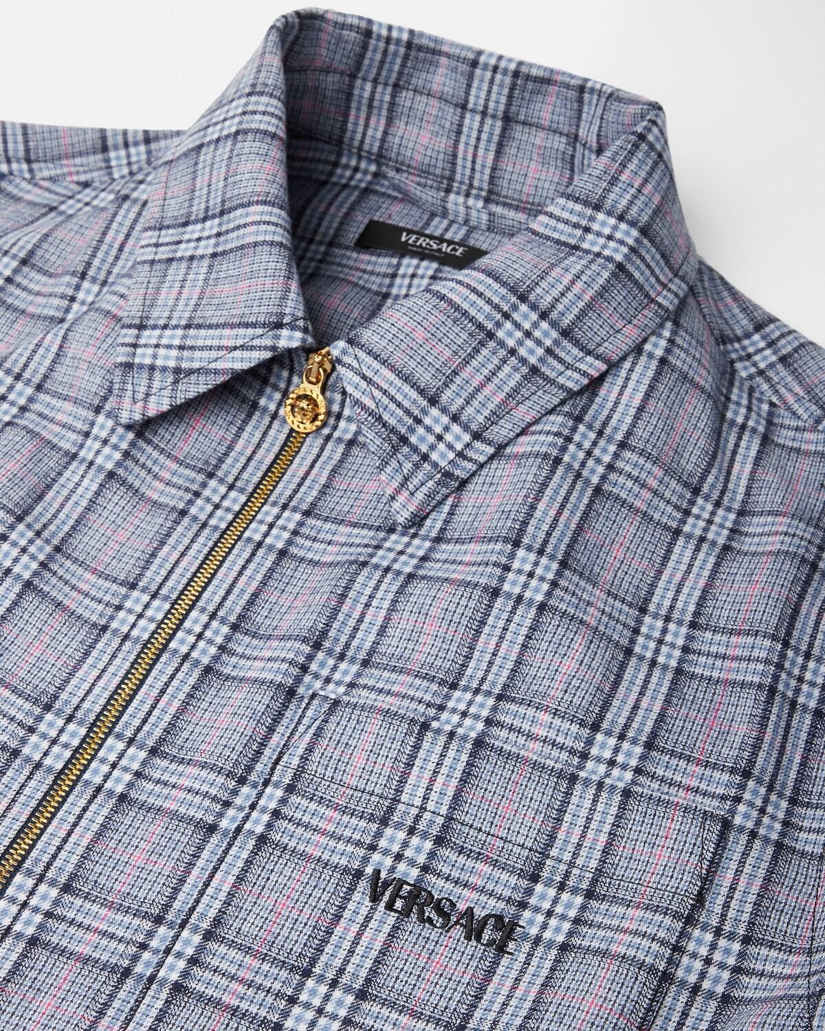 Checked Wool Flannel Zip Overshirt - Image 2