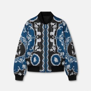 Printed Nylon Reversible Bomber