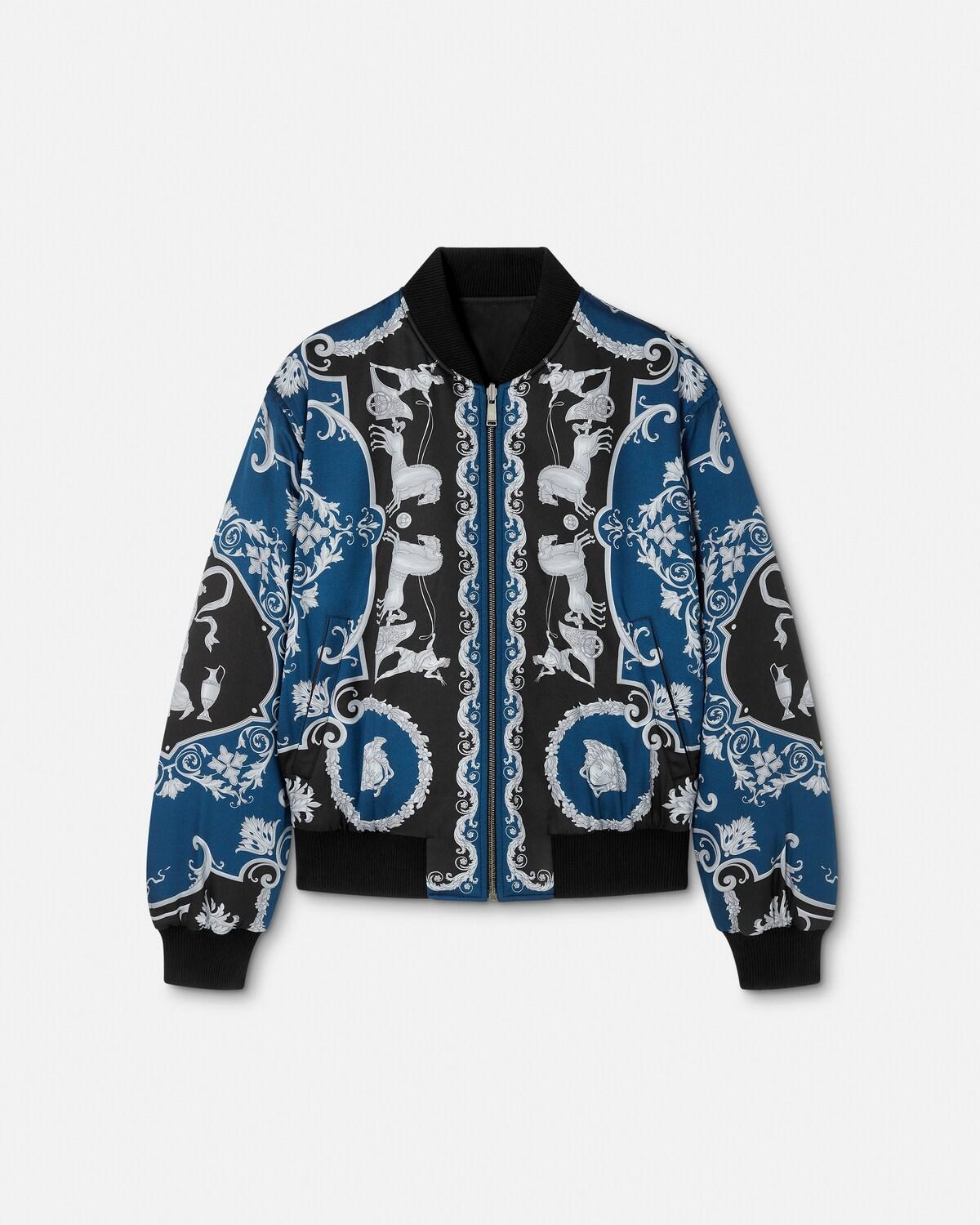 Printed Nylon Reversible Bomber