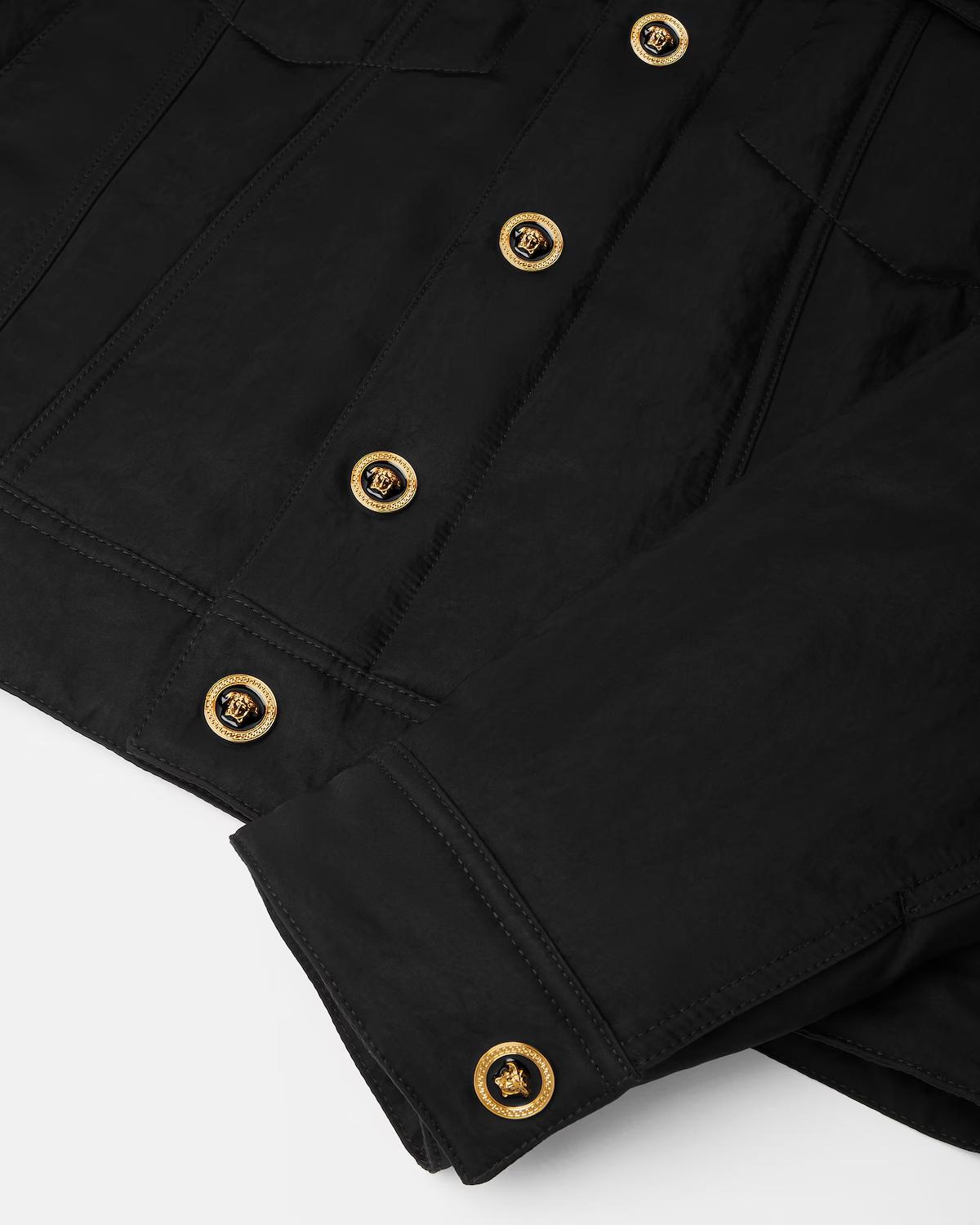 Crushed Nylon Satin Padded Jacket - Image 4