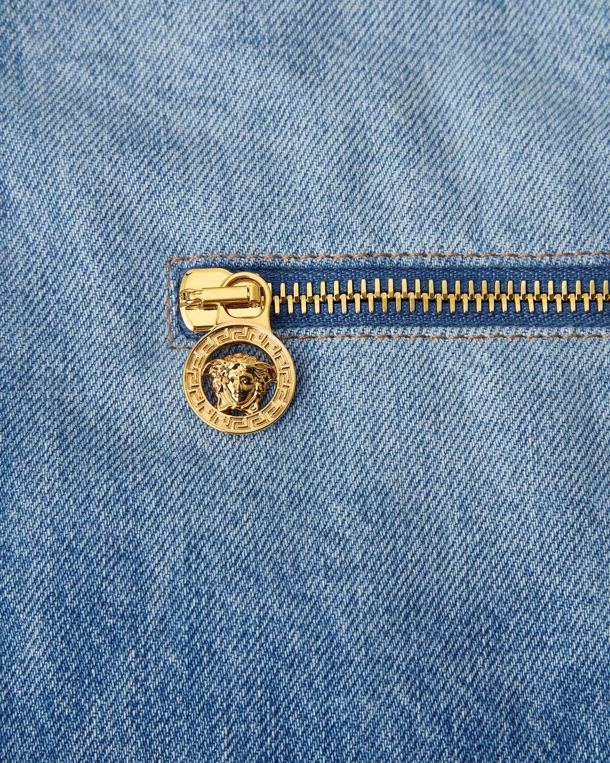 Denim Zip Blouson - Image 4