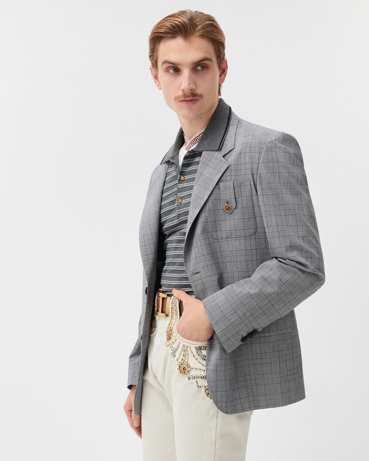 Prince Of Wales Wool Blazer - Image 4