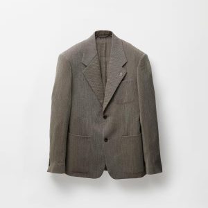 Herringbone Wool Cr??pe Blazer