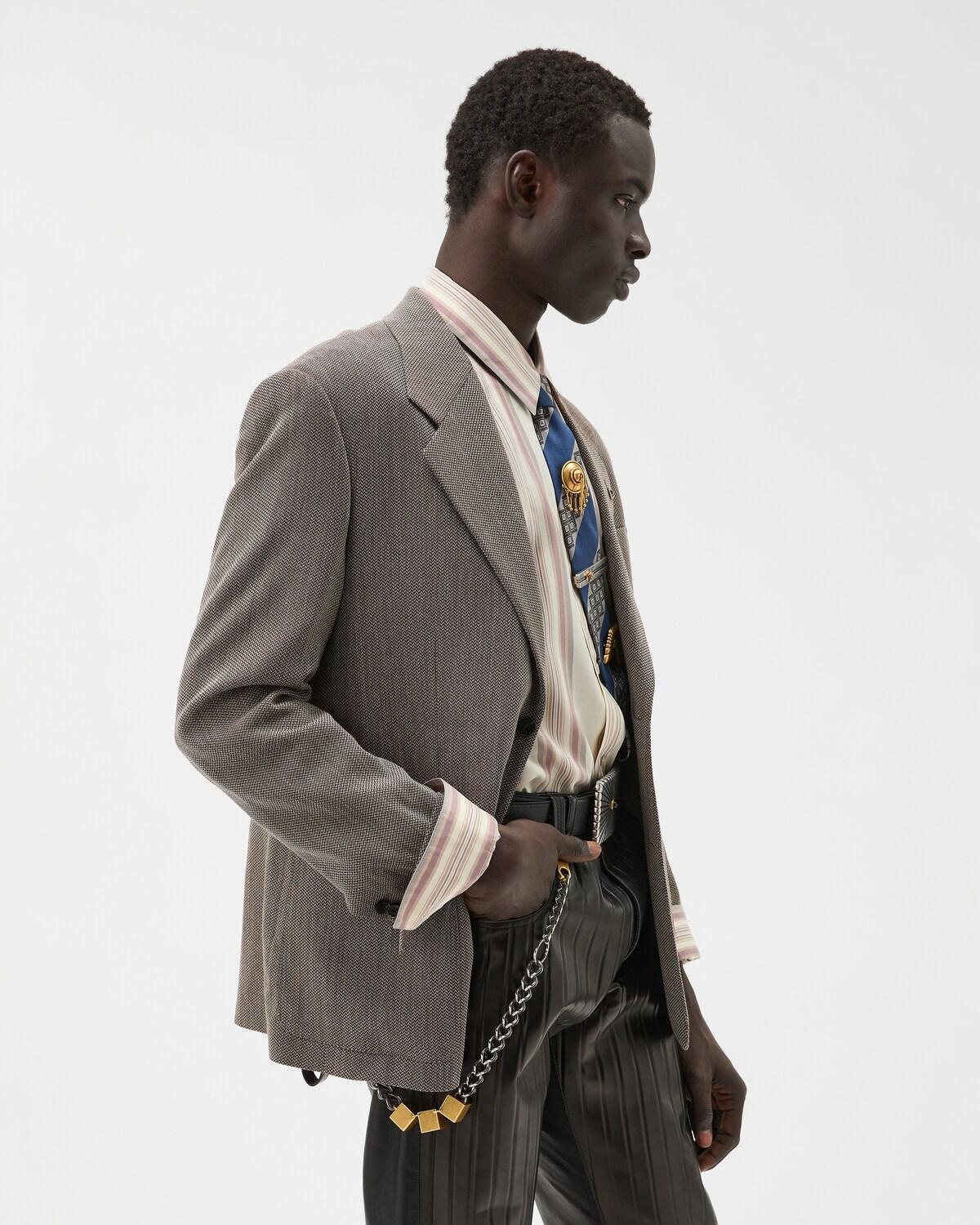 Herringbone Wool Cr??pe Blazer - Image 4