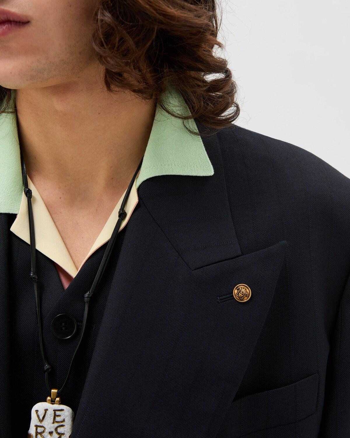 Pinstripe Wool Boxy Blazer - Image 5
