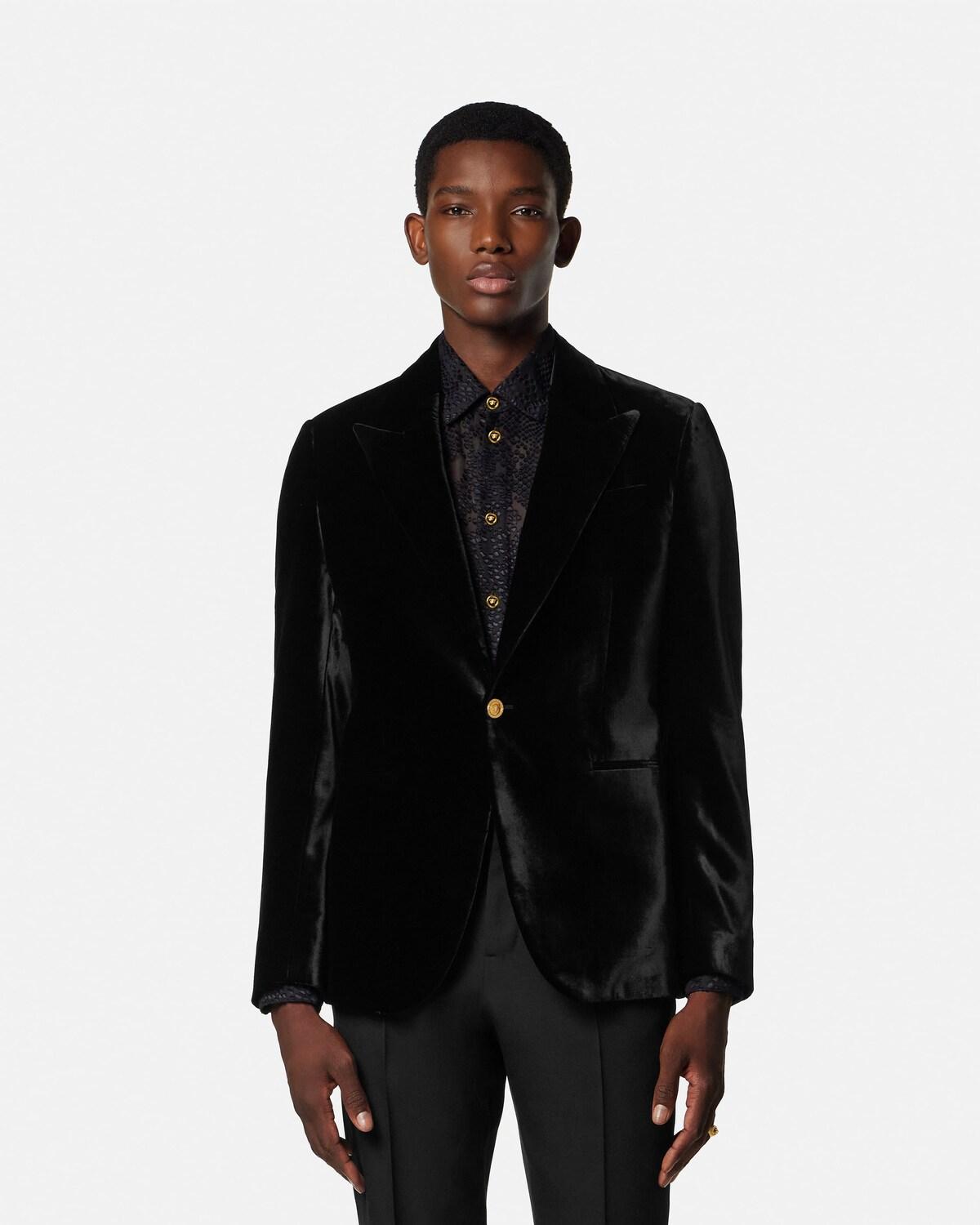 Velvet Single-Breasted Blazer - Image 4