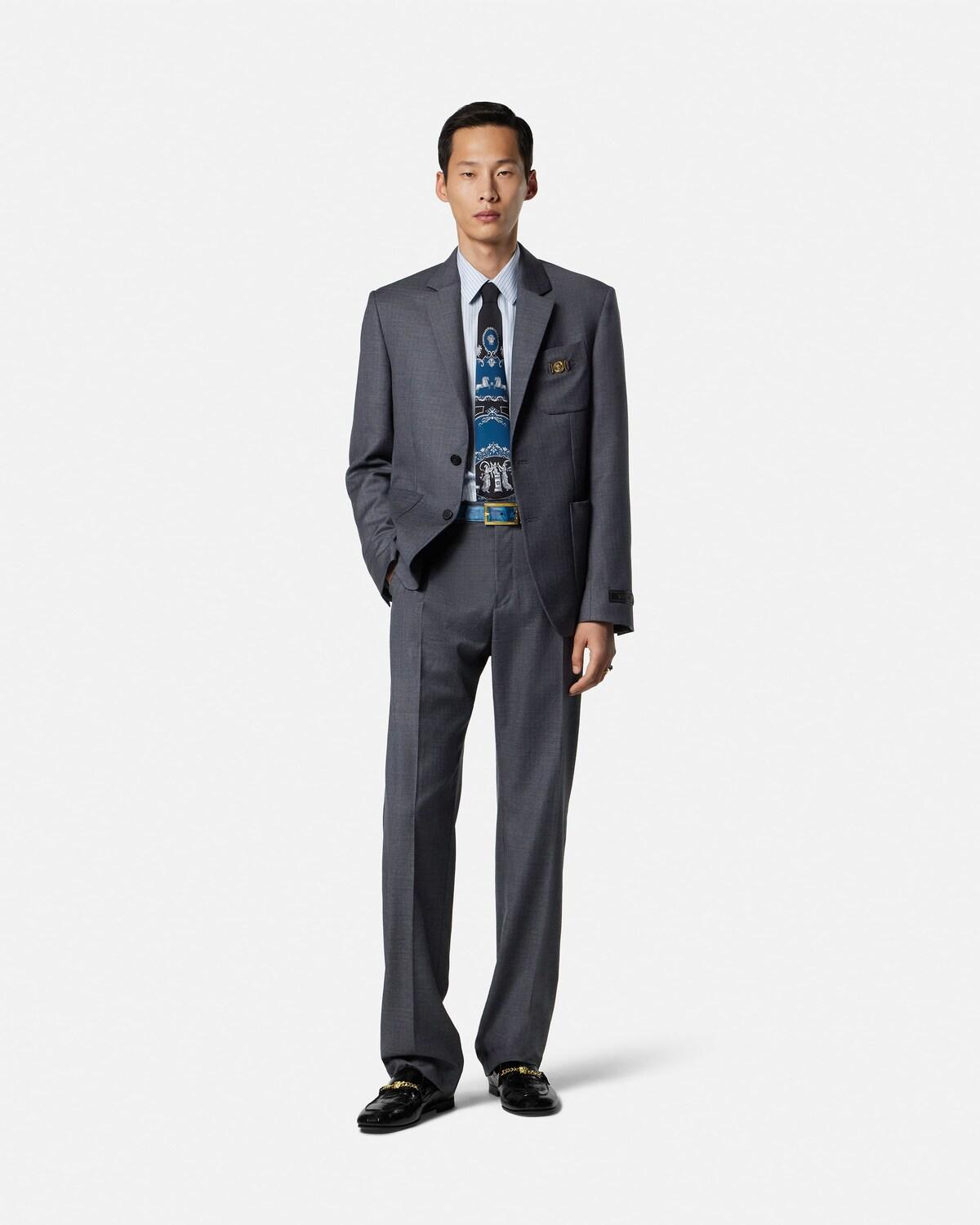 Micro-Checked Wool Blazer - Image 2