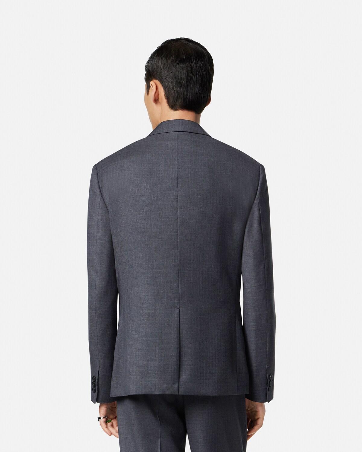 Micro-Checked Wool Blazer - Image 5