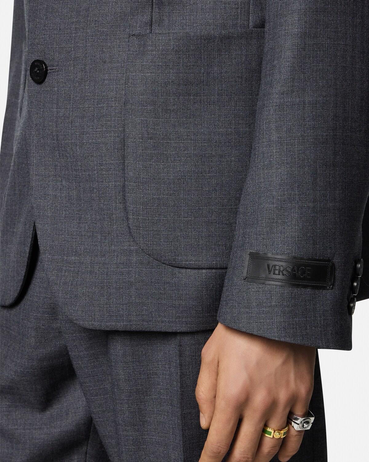 Micro-Checked Wool Blazer - Image 6