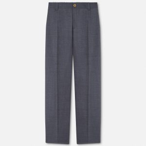 Micro-Checked Wool Jogger Pants