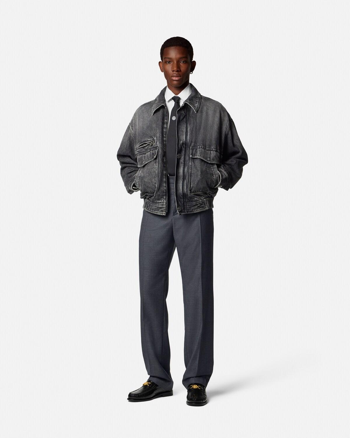 Micro-Checked Wool Jogger Pants - Image 2