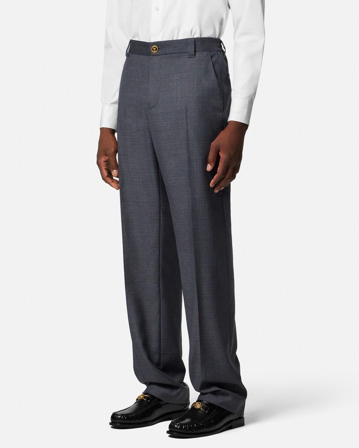 Micro-Checked Wool Jogger Pants - Image 4