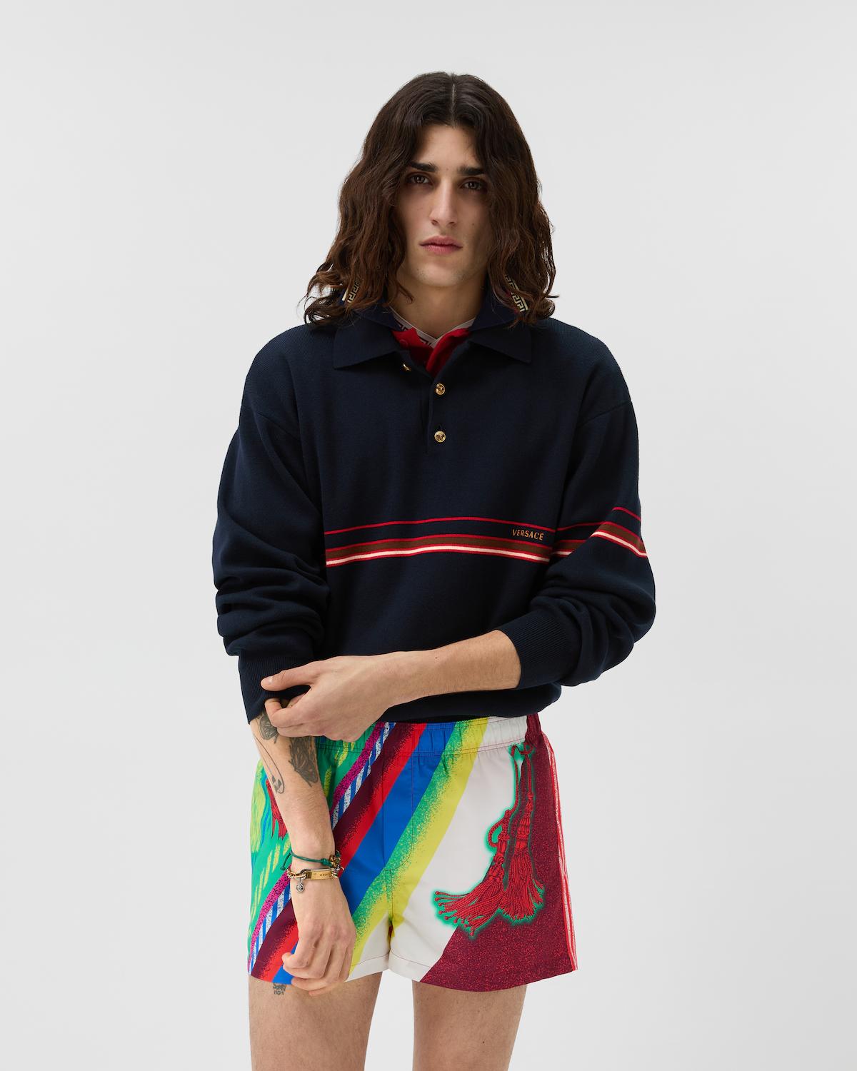 Embroidered-Logo Cotton Knit Polo - Image 2