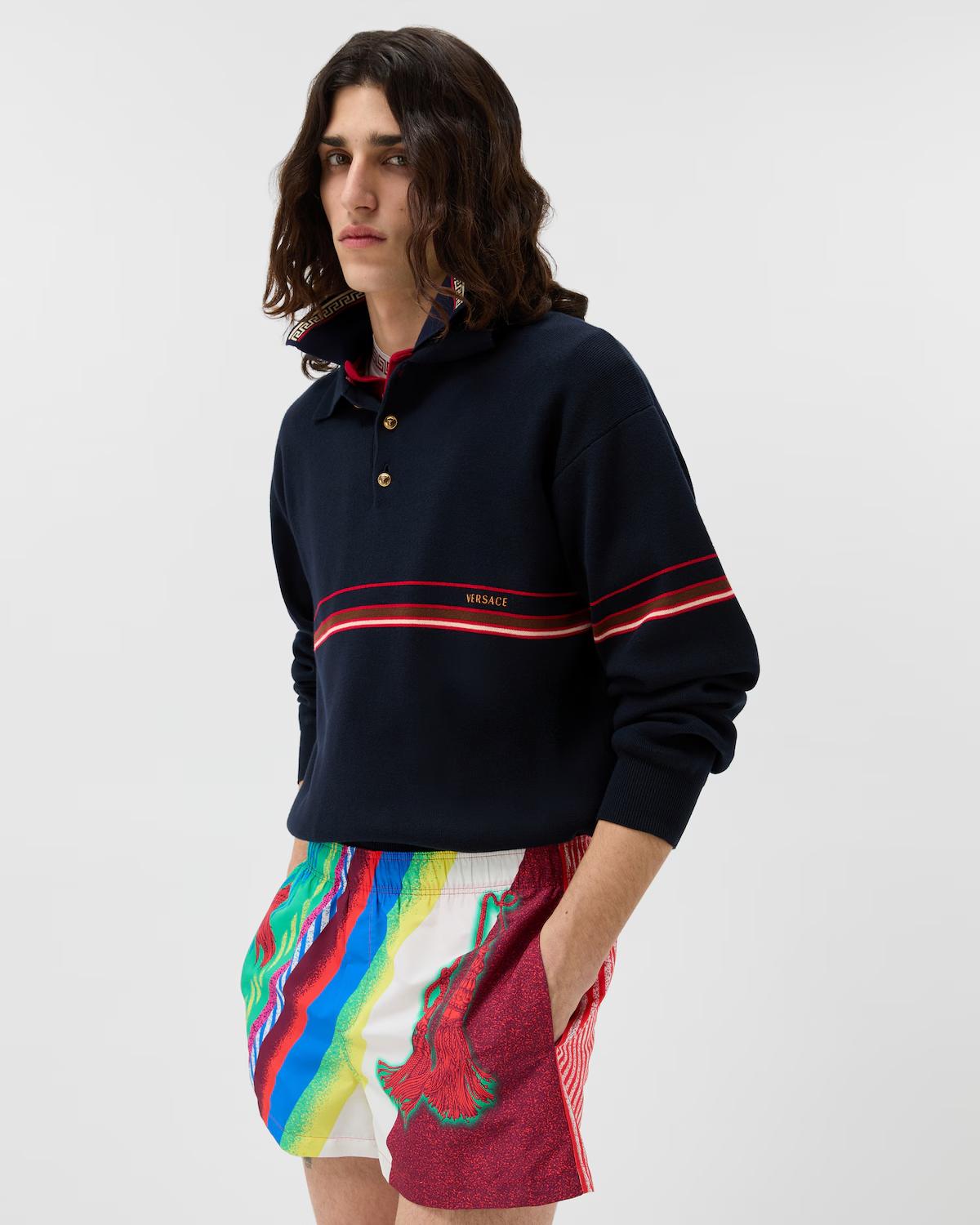 Embroidered-Logo Cotton Knit Polo - Image 4